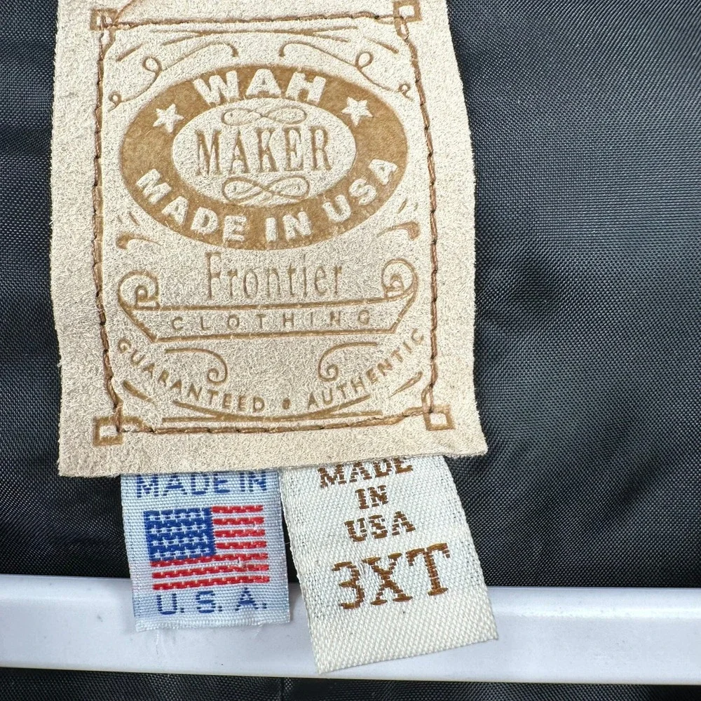 Wah Maker Frontier Clothing Mens Red Dragon Jacquard Western Vest 3XT USA Made
